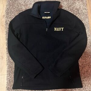 Colosseum Black and Gold Quarter-Zip Pullover